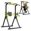 Power Tower Pull Up Bar Station, 10-Level Adjustable Height Dip Station, Heavy-duty Frame Structure