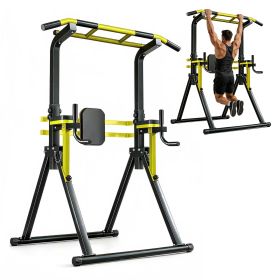 Power Tower Pull Up Bar Station, 10-Level Adjustable Height Dip Station, Heavy-duty Frame Structure