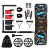 Multifunctional Push Up Board Home Strength Training Equipment With 15 Fitness Accessories Pilates Bar Resistance Band Roller Wheel Full Body Workout