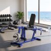 660 lbs 3-in-1 Leg Extension Curl Machine, Heavy Duty Adjustable Weight Bench with Leg Developer, Dark Blue(Without load wheels)