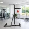 2-in-1 Adjustable Height Punching Bag Stand, Heavy Bag Stand with Weighted Base & Speed Bag, for Home Boxing Training, Black