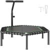 54.5 Inch Mini Trampoline, 450 lbs Max Load Fitness Rebounder, Stable & Quiet Small Trampoline with 3 Levels Height Adjustable & Foam Handle