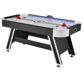 Air-Powered Hockey Table, 72" Indoor Hockey Table for Kids and Adults, LED Sports Hockey Game with 2 Pucks, 2 Pushers, and Electronic Score System