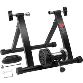 Bike Trainer Stand, Magnetic Stationary Bike Stand for 26"-29" Wheels, Noise Reduction Flywheel Motor, Protable Cycling for Indoor Riding Exercise