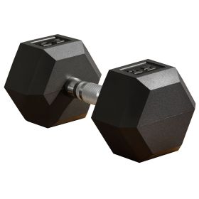 35lbs Rubber Hex Dumbbells Weight Dumbbell Hand Weight Barbell for Body Fitness Training for Home Office Gym, Black