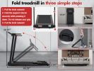 Treadmill with 8% Incline, Portable Treadmills for Home with Handle, Foldable Treadmills with 265 Lbs Capacity