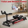 3-in-1 Spine Twist Stretcher & Stair Stepper & Waist Trainer, Adjustable Back Stretcher Machine for Lower Back Exercise