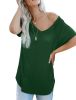 Tshirts for Women Plain Nursing Tops V Neck Summer Blouses St Patricks Day Shirt Green M