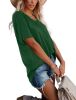 Tshirts for Women Plain Nursing Tops V Neck Summer Blouses St Patricks Day Shirt Green M
