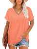 NSQTBA Shirts for Women Summer Casual V-Neck Comfy Tshirts S