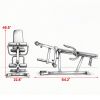 660 lbs 3-in-1 Leg Extension Curl Machine, Heavy Duty Adjustable Weight Bench with Leg Developer, Dark Blue(Without load wheels)