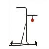 2-in-1 Adjustable Height Punching Bag Stand, Heavy Bag Stand with Weighted Base & Speed Bag, for Home Boxing Training, Black