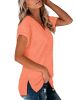 NSQTBA Shirts for Women Summer Casual V-Neck Comfy Tshirts S