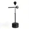 Black 64-81in Adjustable Free Standing Punching Bag: Suction Cup Speed Reaction Bar Station for Home Gym Boxing Training
