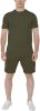 Men's Pure Color Casual Suits Loose Version Sport Suits Short Sleeve T-Shirt + Shorts Two Sets