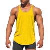 Men's Bodybuilding Stringer Tank Tops Y-Back Fitness Workout T-Shirts