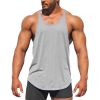 Men's Bodybuilding Stringer Tank Tops Y-Back Fitness Workout T-Shirts