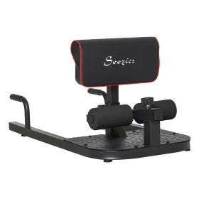 3 in 1 Padded Push Up Sit Up Squat Machine, Home Gym Fitness Equipment, Black (Color: Black)
