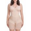 Women's Tummy Control Shapewear Bodysuit, Adjustable Straps, Hook and Zipper Front Closure
