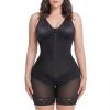 Women's Tummy Control Shapewear Bodysuit, Adjustable Straps, Hook and Zipper Front Closure