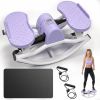 Swing Stepper Machine, Compact Mini Stepper with Resistance Bands, Non-Slip Exercise Mat & LCD Monitor, Full-Body Aerobic Fitness Step Machine for Hom