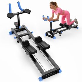 Crawl Spine Stretch Trainer, Spine Twist and Stretch Trainer, Core Training Equipment for Home Gym Office Daily Workout (Color: Blue, Material: ABS+Rubber+Steel (Q235))