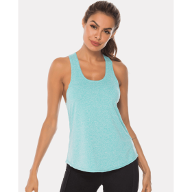 JupiterGear Scoop-Neck Long Tank Top (Color: Aqua, size: 4XL)