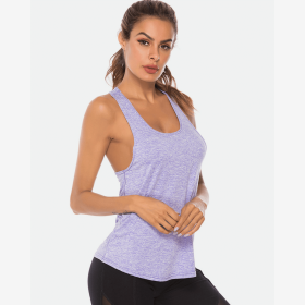 JupiterGear Scoop-Neck Long Tank Top (Color: Lavender, size: S)
