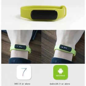 SmartFit Feather Lite Touch Screen Watch and 24/7 Activity Tracker + 1 Free Bonus Band (Color: YELLOW)