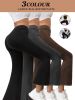 3pcs Butt-Lifting Flare Yoga Pants – High Waist, Ultra Stretch, Naked Feel Leggings for Women