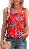 Women's Summer Tank Tops Square Neck Dressy Casual Sleeveless Blouses Plus Scooped Neck Pleated Work Shirts