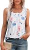 Women's Summer Tank Tops Square Neck Dressy Casual Sleeveless Blouses Plus Scooped Neck Pleated Work Shirts