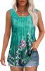 Women's Summer Tank Tops Square Neck Dressy Casual Sleeveless Blouses Plus Scooped Neck Pleated Work Shirts