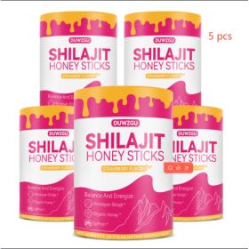 Strawberry Honey Sticks 20ct Shilajit, Shatavari  Saffron  Female Hormone  Energy Support (Option: Picture color-5PCS)