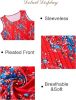 Women's Summer Tank Tops Square Neck Dressy Casual Sleeveless Blouses Plus Scooped Neck Pleated Work Shirts