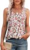 Women's Summer Tank Tops Square Neck Dressy Casual Sleeveless Blouses Plus Scooped Neck Pleated Work Shirts