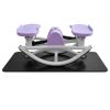 Swing Stepper Machine, Compact Mini Stepper with Resistance Bands, Non-Slip Exercise Mat & LCD Monitor, Full-Body Aerobic Fitness Step Machine for Hom