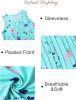 Women's Summer Tank Tops Square Neck Dressy Casual Sleeveless Blouses Plus Scooped Neck Pleated Work Shirts