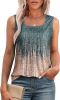 Women's Summer Tank Tops Square Neck Dressy Casual Sleeveless Blouses Plus Scooped Neck Pleated Work Shirts