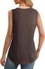 Women's Summer Tank Tops Square Neck Dressy Casual Sleeveless Blouses Plus Scooped Neck Pleated Work Shirts
