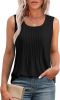 Women's Summer Tank Tops Square Neck Dressy Casual Sleeveless Blouses Plus Scooped Neck Pleated Work Shirts