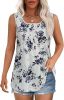 Women's Summer Tank Tops Square Neck Dressy Casual Sleeveless Blouses Plus Scooped Neck Pleated Work Shirts