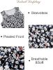 Women's Summer Tank Tops Square Neck Dressy Casual Sleeveless Blouses Plus Scooped Neck Pleated Work Shirts