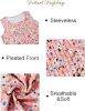 Women's Summer Tank Tops Square Neck Dressy Casual Sleeveless Blouses Plus Scooped Neck Pleated Work Shirts