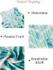 Women's Summer Tank Tops Square Neck Dressy Casual Sleeveless Blouses Plus Scooped Neck Pleated Work Shirts