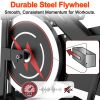 Indoor Exercise Bike, Stationary Cycling Bike with Monitor, Adjustable Resistance, Comfortable Seat & Handlebars, Stable Base